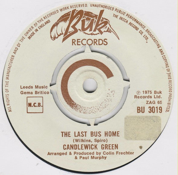 Candlewick Green : The Last Bus Home (7", Single)