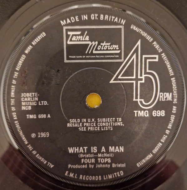 Four Tops : What Is A Man (7", Single, Sol)