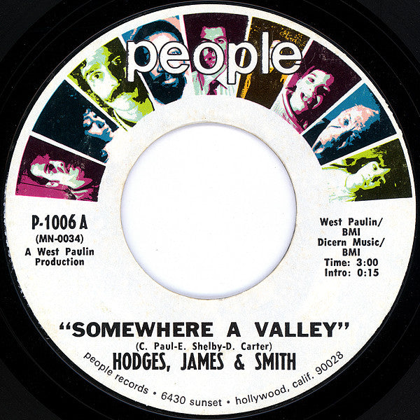 Hodges, James And Smith : Somewhere A Valley / Ain't That Right (7", Single)