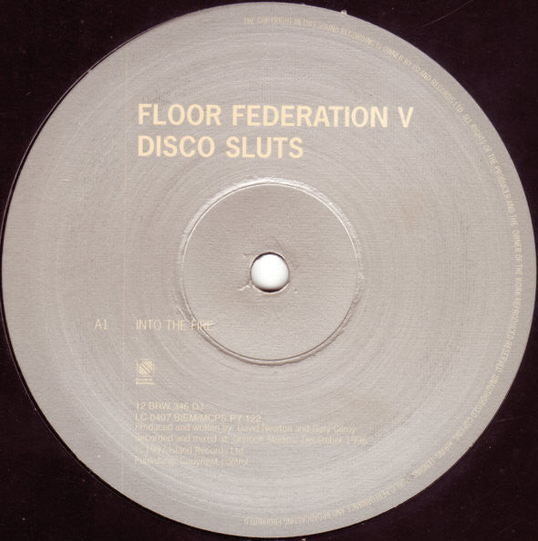 Floor Federation V Disco Sluts : Into The Fire / Into The Deep (12", Promo)