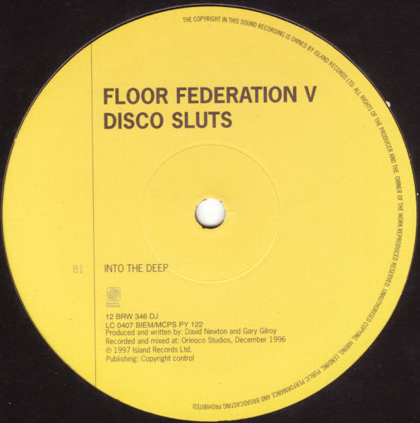 Floor Federation V Disco Sluts : Into The Fire / Into The Deep (12", Promo)
