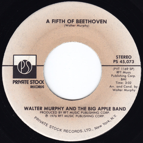 Walter Murphy & The Big Apple Band : A Fifth Of Beethoven (7", Spe)