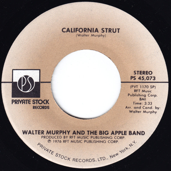 Walter Murphy & The Big Apple Band : A Fifth Of Beethoven (7", Spe)