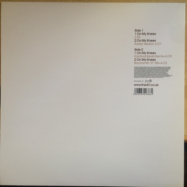 The 411 Featuring Ghostface Killah : On My Knees (12", Single)
