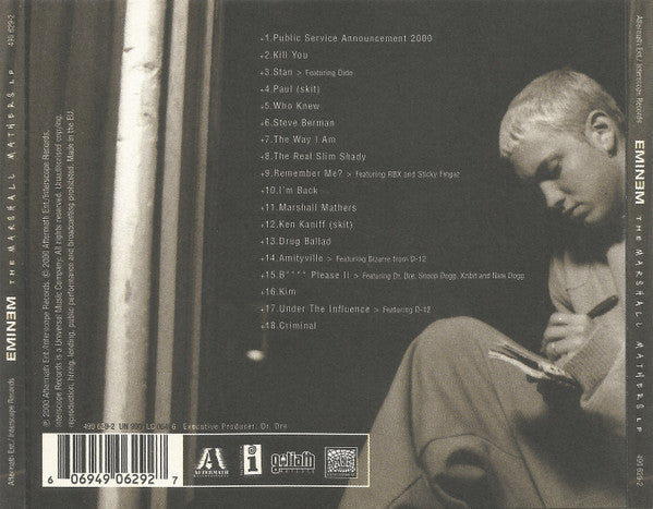 Eminem : The Marshall Mathers LP (CD, Album)