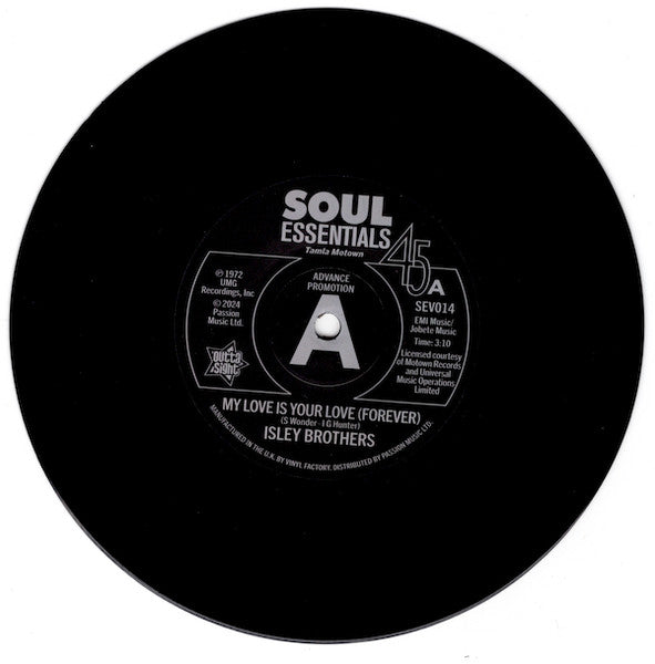 The Isley Brothers : My Love Is Your Love (Forever) / Tell me It's Just A Rumour Baby (7", Single, Promo, Sol)
