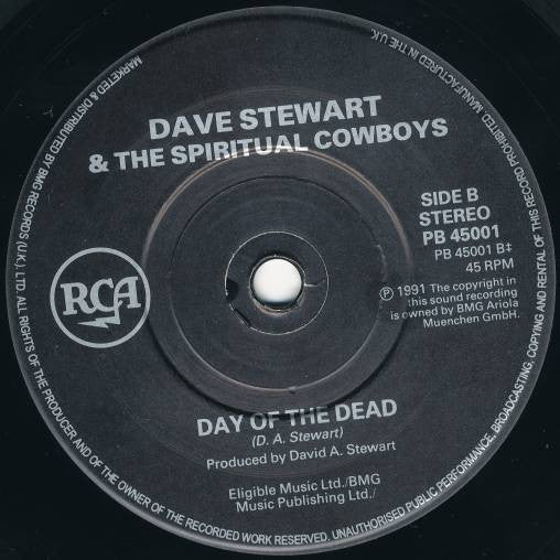 Dave Stewart And The Spiritual Cowboys : Out Of Reach (7", Single)