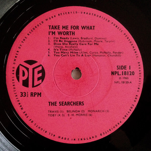 The Searchers : Take Me For What I'm Worth (LP, Album, Mono)