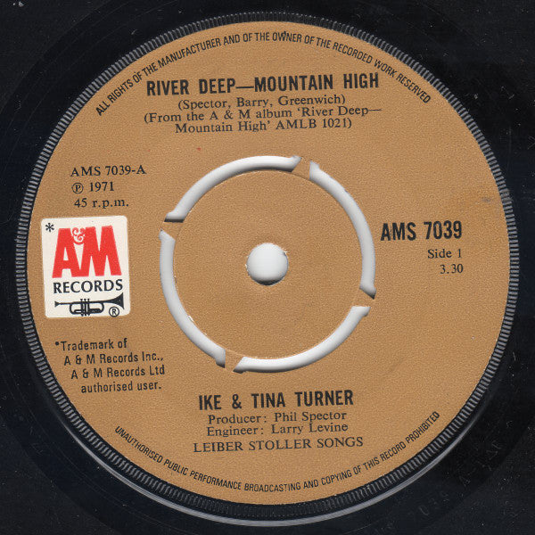 Ike & Tina Turner : River Deep - Mountain High (7", Single)