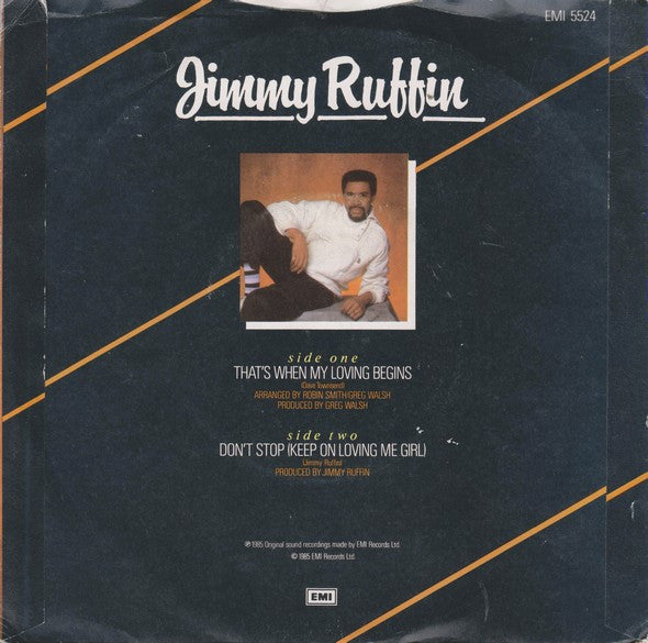 Jimmy Ruffin : That's When My Loving Begins (7", Single)