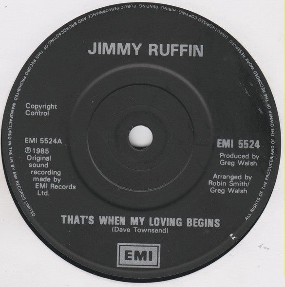 Jimmy Ruffin : That's When My Loving Begins (7", Single)
