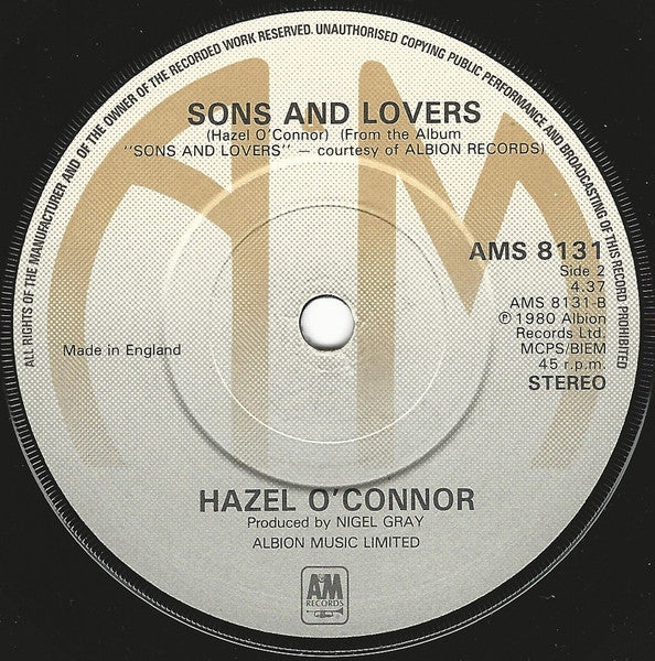 Hazel O'Connor : Will You? (7", Single, Pic)