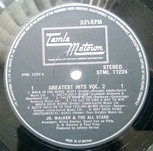 Junior Walker & The All Stars : Greatest Hits Vol. 2 (LP, Comp)