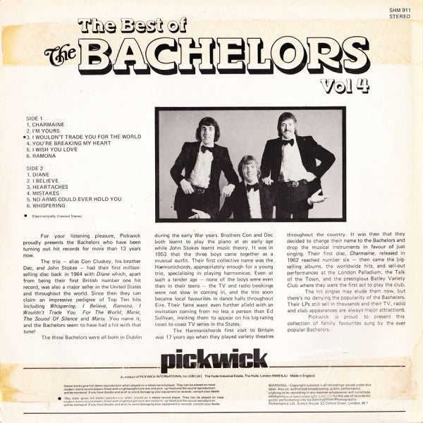 The Bachelors : The Best Of The Bachelors Vol.4 (LP, Comp)