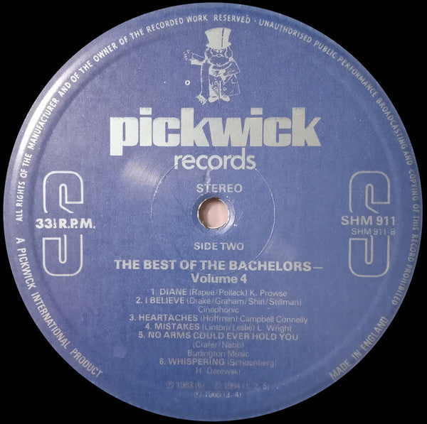 The Bachelors : The Best Of The Bachelors Vol.4 (LP, Comp)