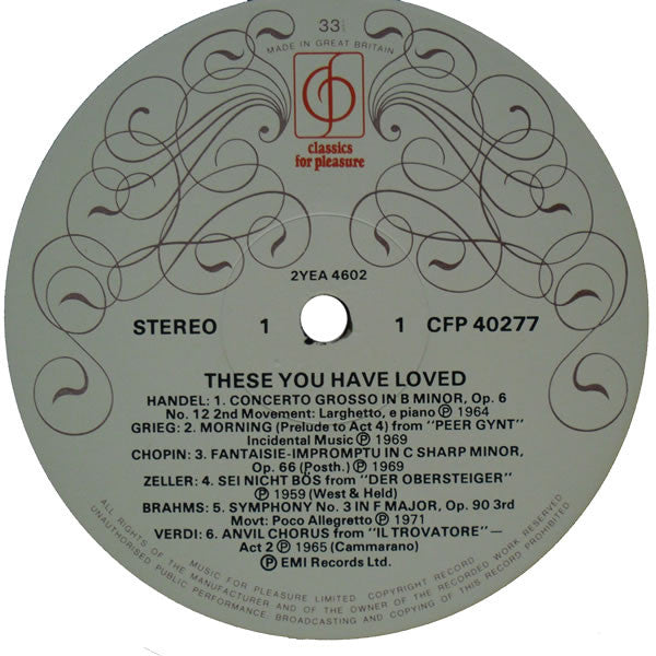 Various : Richard Baker Presents: These You Have Loved (LP, Comp, RE)