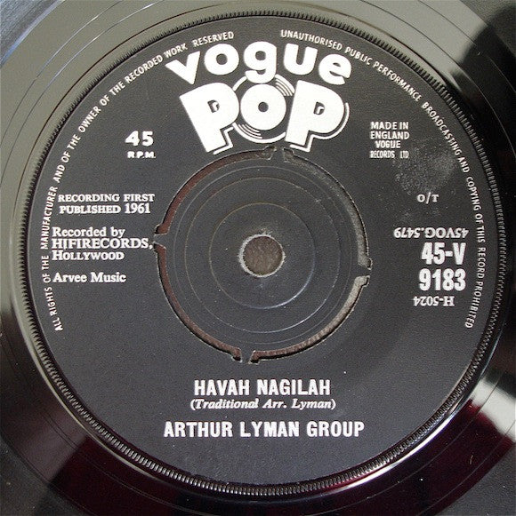The Arthur Lyman Group : Yellow Bird (7", Single)