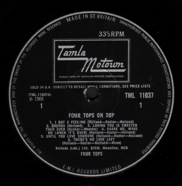 Four Tops : Four Tops On Top (LP, Album, Mono)
