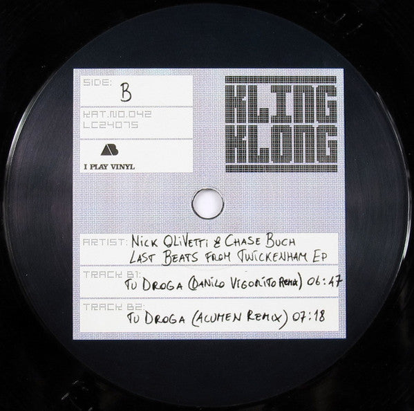 Chase Buch & Nick Olivetti : Last Beats From Twickenham EP (12", EP)