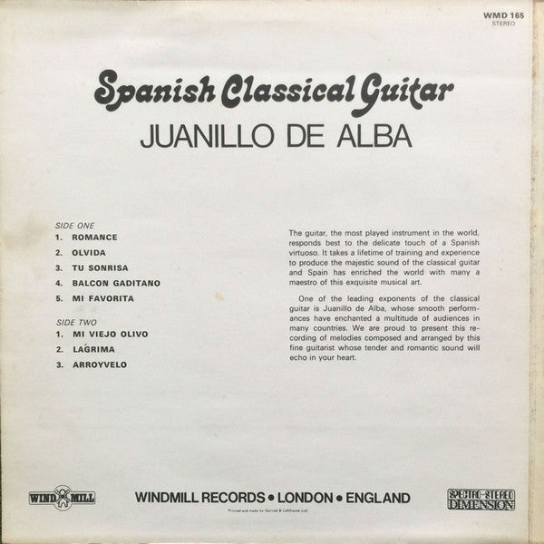 Juanillo De Alba : Spanish Classical Guitar (LP, Album)