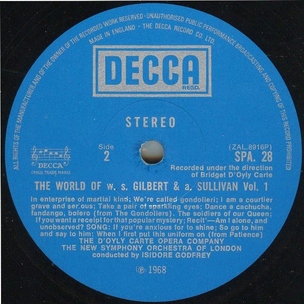 Gilbert & Sullivan : The World Of W. S. Gilbert & A.Sullivan Vol.1 (LP, Sil)