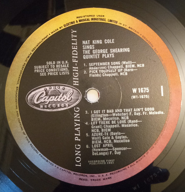 Nat King Cole / George Shearing : Nat King Cole Sings / George Shearing Plays (LP, Mono)