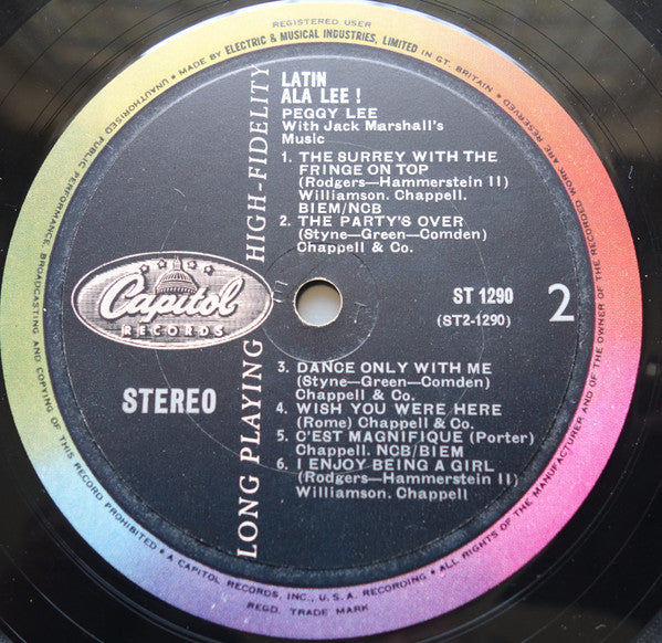 Peggy Lee : Latin Ala Lee! (LP, Album, Fli)