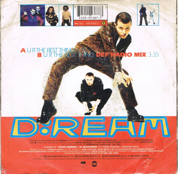 D:Ream : U R The Best Thing (7", Single, RE)