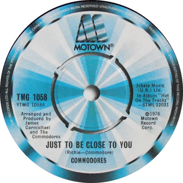 Commodores : Just To Be Close To You (7", Single)