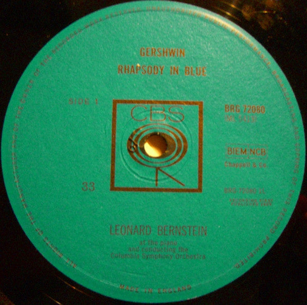 Gershwin*, Leonard Bernstein : Rhapsody In Blue / An American In Paris (LP, Mono, RE)