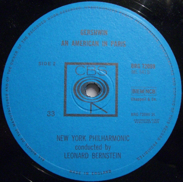 Gershwin*, Leonard Bernstein : Rhapsody In Blue / An American In Paris (LP, Mono, RE)