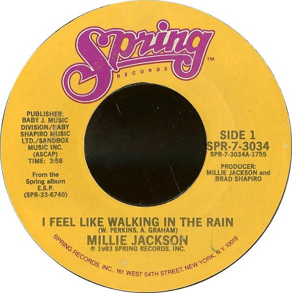 Millie Jackson : I Feel Like Walking In The Rain (7")