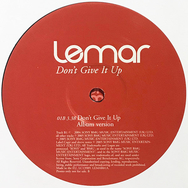 Lemar : Don't Give It Up (12", Promo)