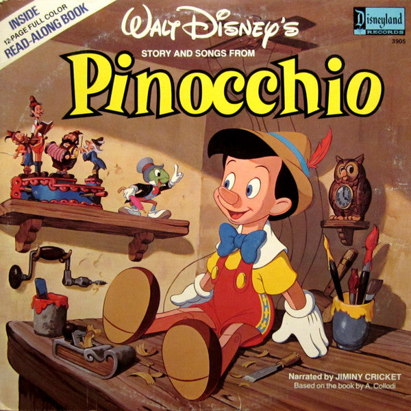 Jiminy Cricket : Story And Songs From Pinocchio (LP, Album, RE)