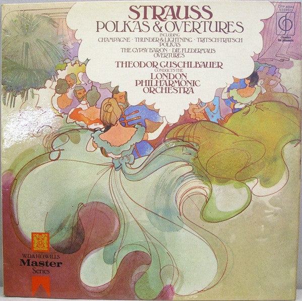 Johann Strauss Jr., Theodor Guschlbauer Conducts The London Philharmonic Orchestra : Polkas & Overtures (LP, Album)