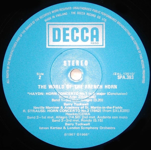 Barry Tuckwell : The World Of The French Horn (LP, Comp)