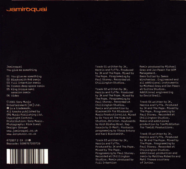Jamiroquai : You Give Me Something (CD, Single, Enh)