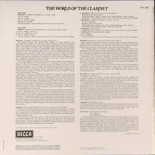 Various : The World Of The Clarinet (LP, Comp)