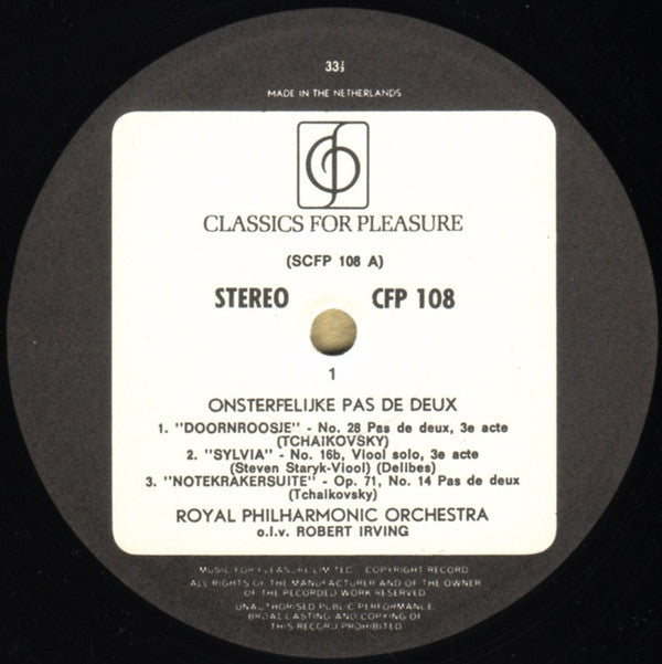 Royal Philharmonic Orchestra, Robert Irving (2) : Pas De Deux (LP, Album)