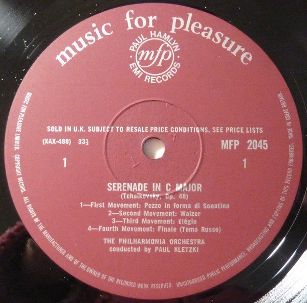 Maurice Ravel, Pyotr Ilyich Tchaikovsky, Bedřich Smetana, Philharmonia Orchestra / Paul Kletzki : Boléro/Serenade In C Major/Bartered Bride Overture (LP, Album, Mono)