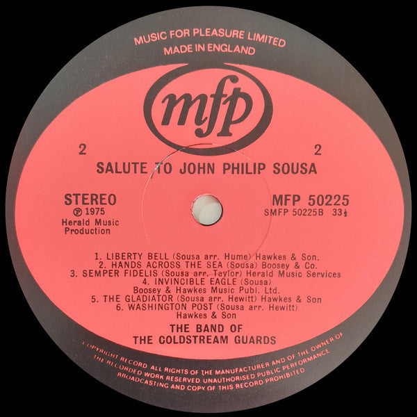 John Philip Sousa, Coldstream Guards : The Coldstream Guards Salute To Sousa (LP, Album)