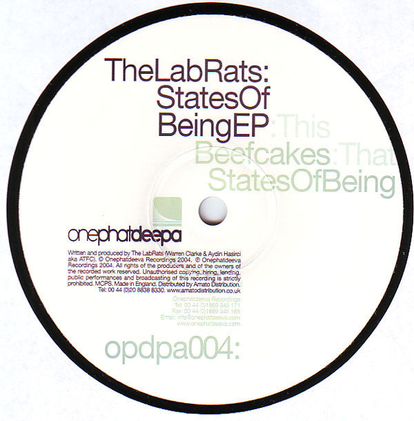 Lab Rats : States Of Being EP (12")