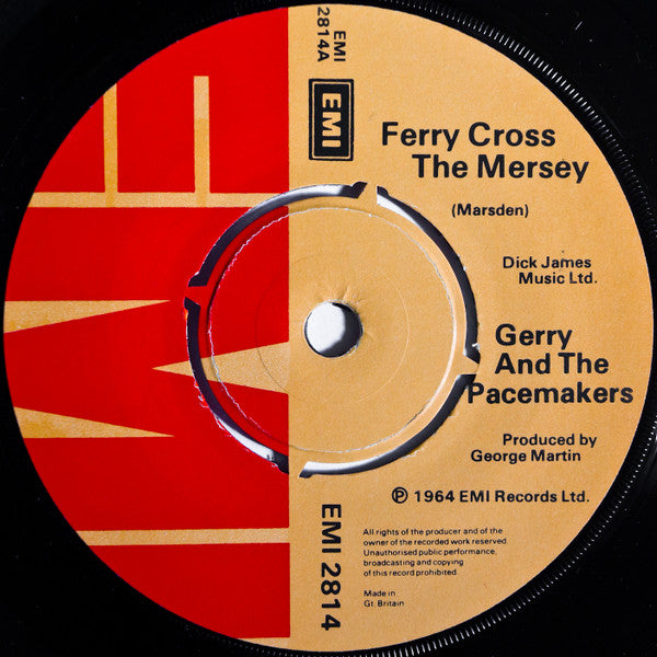 Gerry & The Pacemakers : Ferry Cross The Mersey (7", Single, RE)