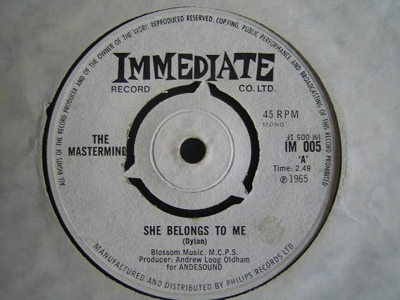 The Masterminds : She Belongs To Me  (7")