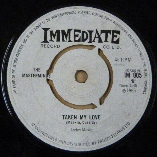 The Masterminds : She Belongs To Me  (7")