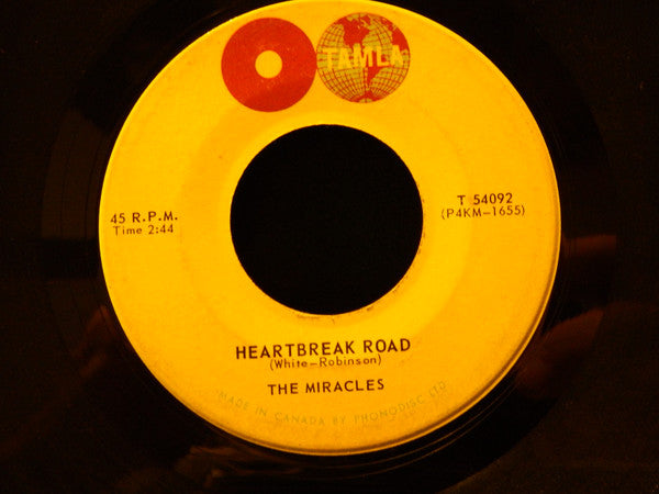 The Miracles : (You Can't Let The Boy Overpower) The Man In You / Heartbreak Road (7", Single)