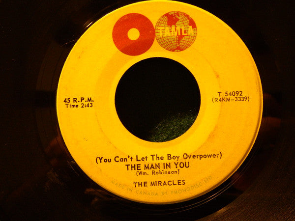 The Miracles : (You Can't Let The Boy Overpower) The Man In You / Heartbreak Road (7", Single)