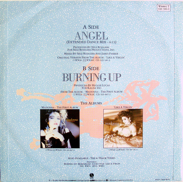 Madonna : Angel (Extended Dance Mix) (12", Single)