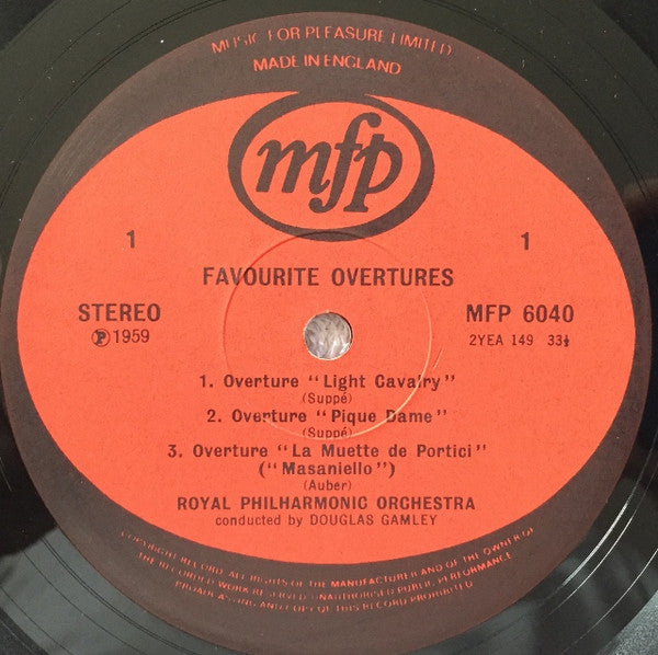 Various : Popular Overtures (LP, RE)