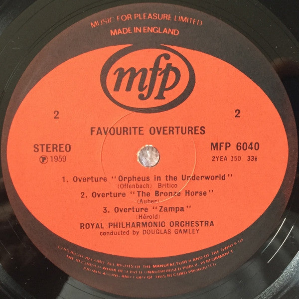 Various : Popular Overtures (LP, RE)